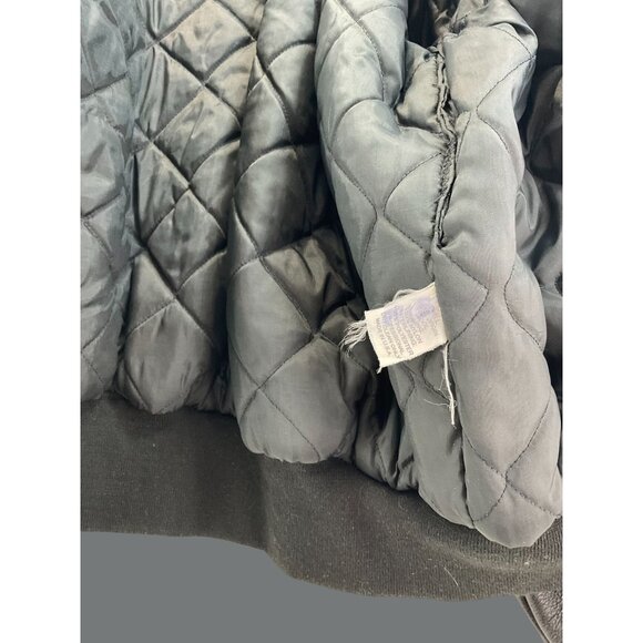 Vintage Hard Rock Cafe Black Varsity Jacket USA Flag Back Wool & Leather – Made - Picture 3 of 9